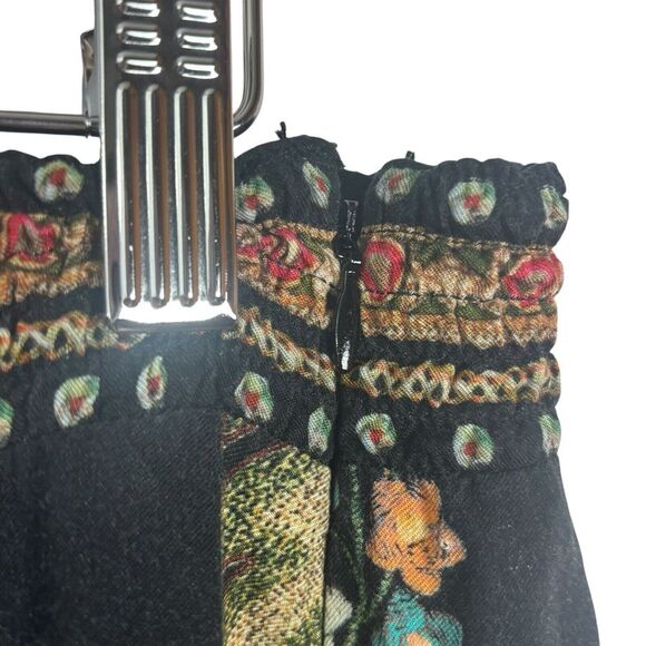 Farm Rio Anthropologie Maxi Skirt Y2K Boho Art Floral Ruffled Asymmetrical Sz XL - Picture 8 of 13